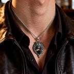 PENDRA Wolfrune Nordic Viking Wolf Pendant Necklace