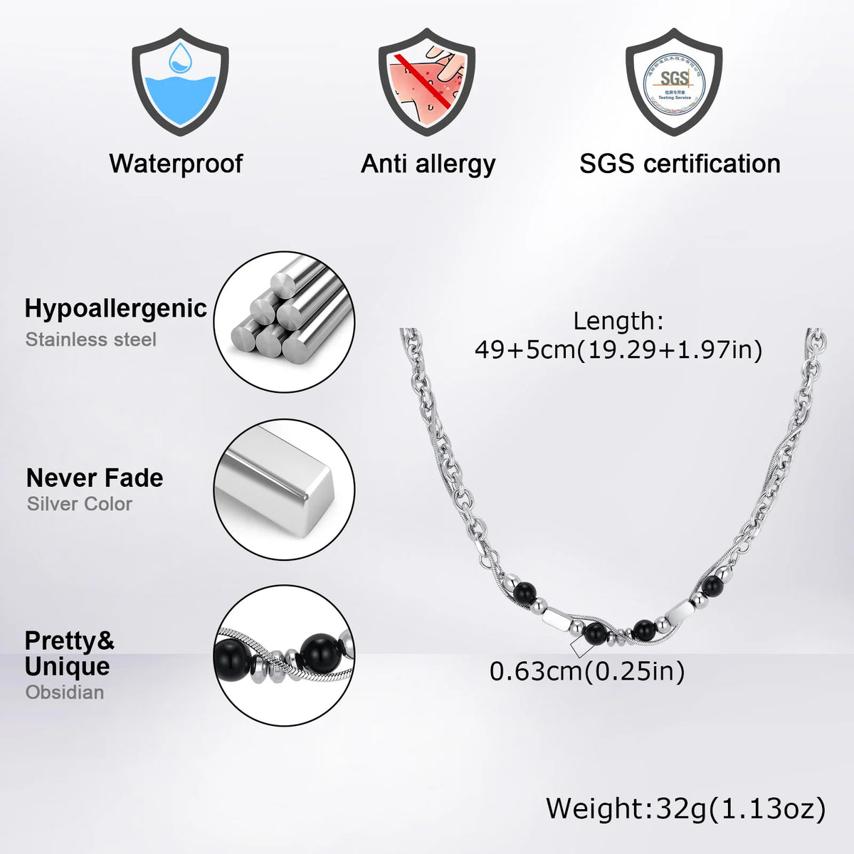 PENDRA Stone Natural Chain Necklace