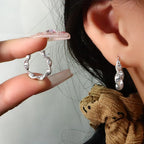 PENDRA Water Hotan Jade Silver Earrings