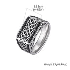 Vintage Punk Signet Ring for Men,Waterproof Stainless Steel Statement Ring,New Jewelry