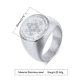 Men Signet Rings, Mens Amulet Ring,Solomon's Secret Seal Horse Seal of the seven archangels Stainless Steel Ring Jewelry