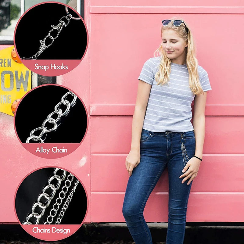 PENDRA Moonstar Rivet Waist Chain Keychain