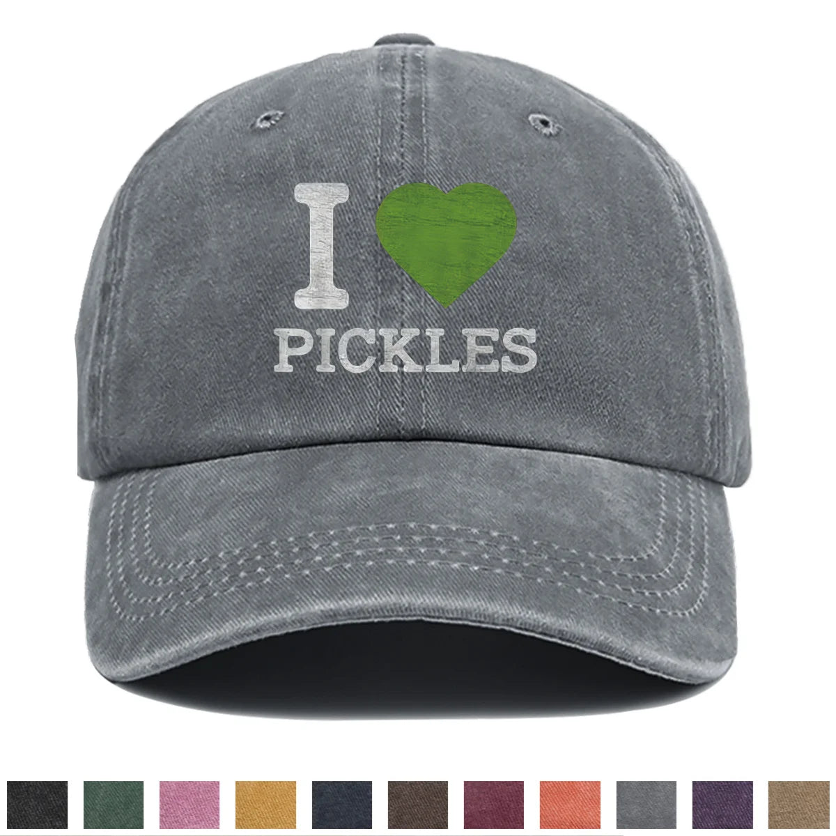 PENDRA Love Pickles Duckbill Pickle Adjustable Snapback Lightweight Breathable Baseball Cap
