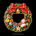 PENDRA Snowbell 2-Color Snowman Christmas Wreath Brooch