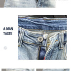 PENDRA Denim Distressed Knee Jeans