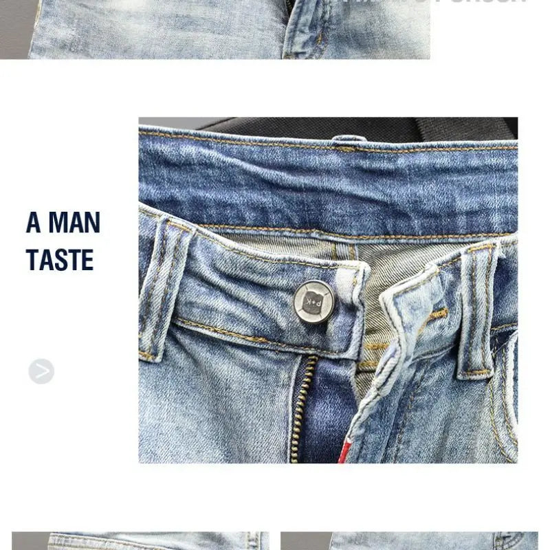 PENDRA Denim Distressed Knee Jeans