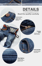 PENDRA Denim Straight Dark Pants