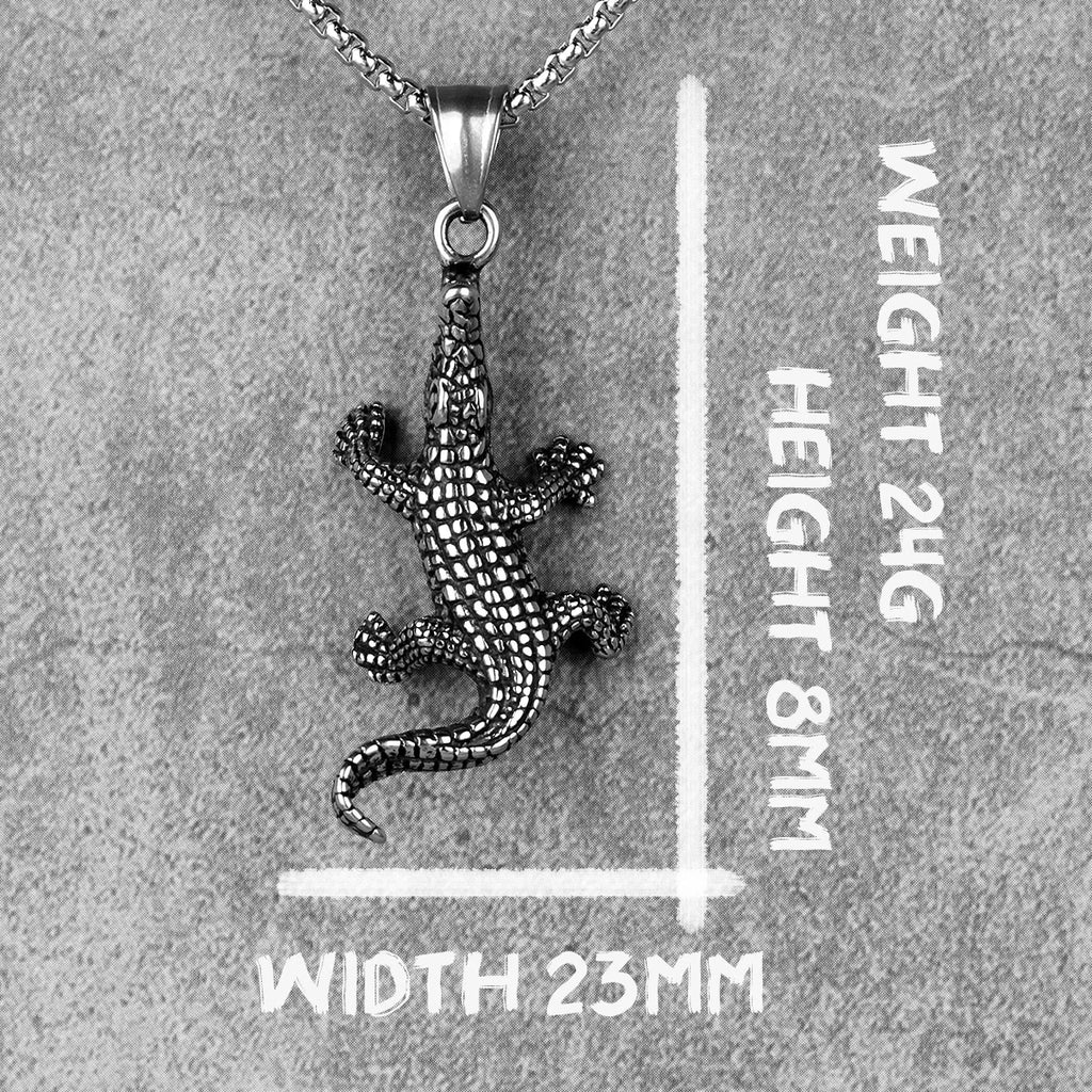 PENDRA Crocodile Animal Steel Necklace