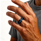 Gear Chain Rotating Spinning Ring for Men,Punk Stainless Steel Anti Stress Ring Gift