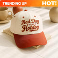 Bad Day To Be a Hot Dog Embroidered Trucker Hat, Funny Embroidered Trucker Hat for BBQs, Baseball Games, Summer Parties