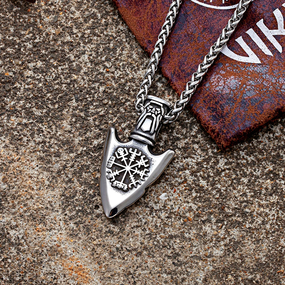 PENDRA Vegvisir Norse Leather Necklace