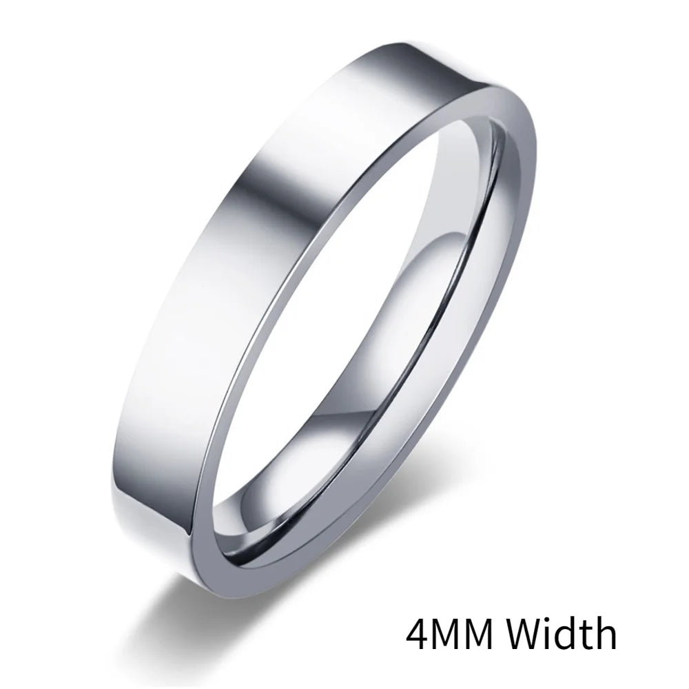 PENDRA Bend Flat Wedding Steel Ring