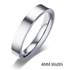 PENDRA Bend Flat Wedding Steel Ring