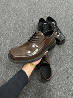 PENDRA Leather Platform British Shoes