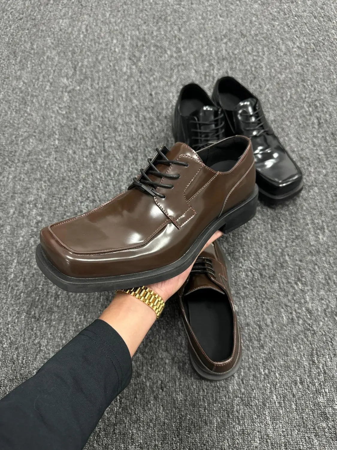 PENDRA Leather Platform British Shoes
