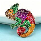 PENDRA Chameleon Enamel Lizard Brooch