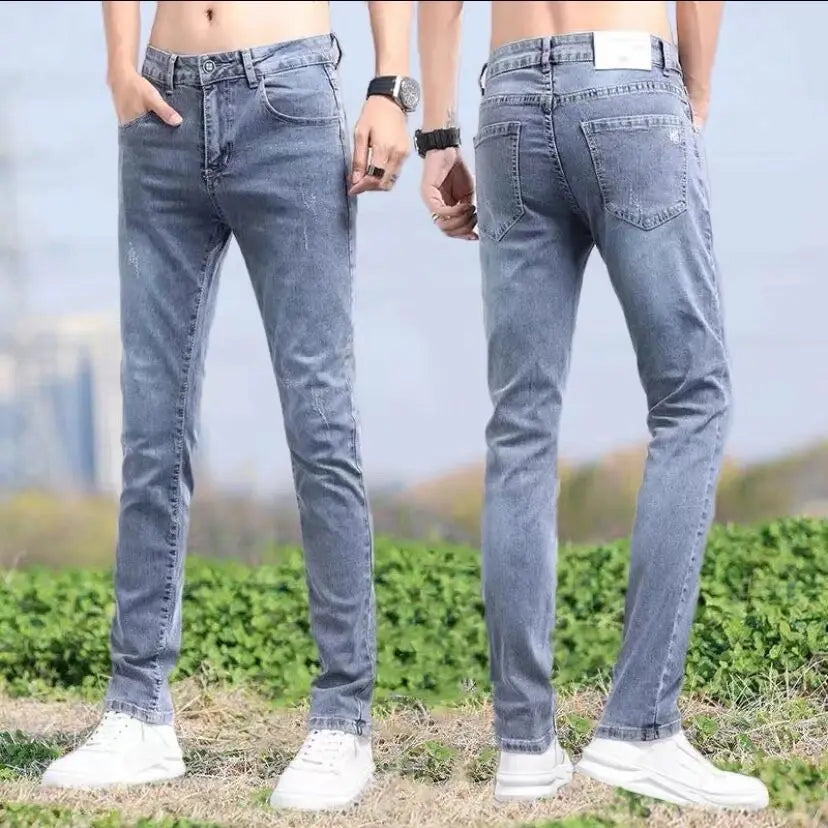 Comfortable Stylish Trendy Luxury Men's Jeans 2023 Summer Blue Cowboy Classic Jeans Casual Stretch Luxury Denim Pants for Men