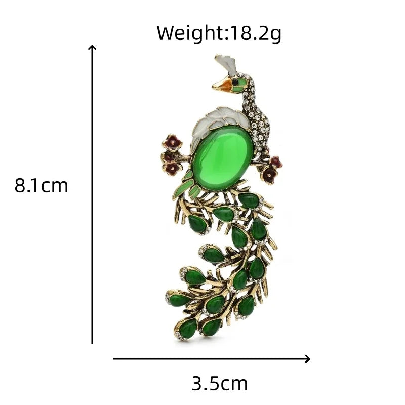 PENDRA Birdflora Bird and Flower Brooch