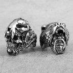 PENDRA Jaguar Warrior Skull Steel Ring