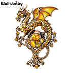 PENDRA Dragon US-Flag Animal Brooch
