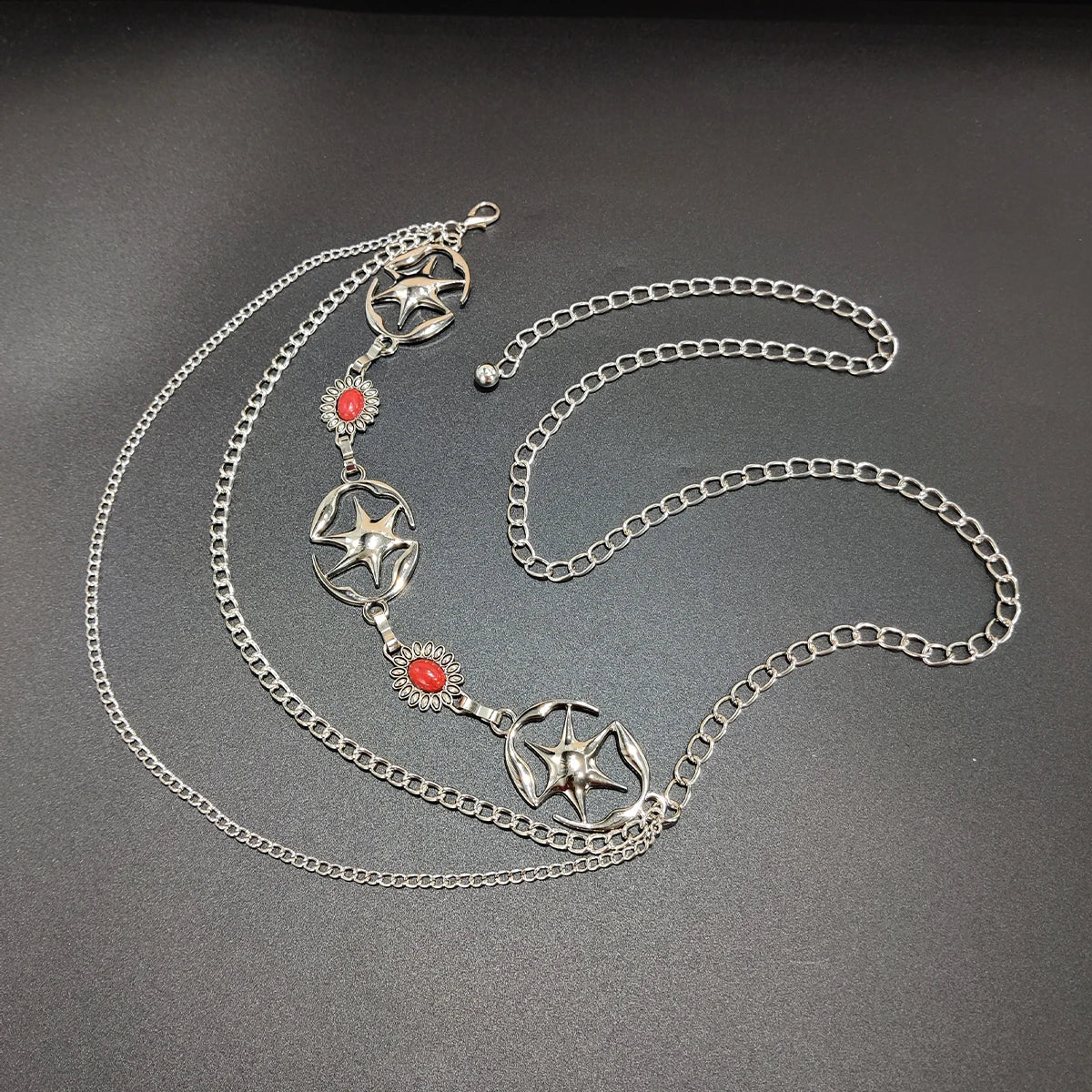 Vintage Starfish Waist Belly Chain Women Gothic Personality Desiner Metal Belt Plus Size Body Waist Chain Jewelry Accessories