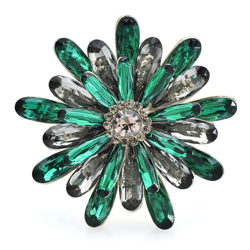 PENDRA Daisyelle Crystal Daisy Flower Brooch