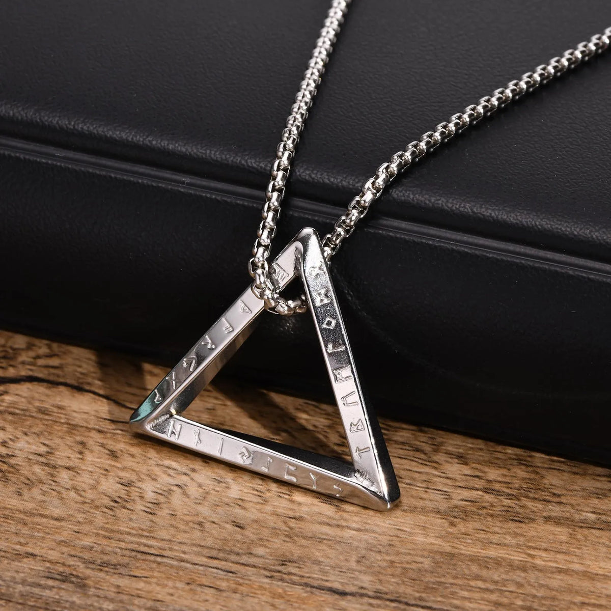 PENDRA Triangle Box Pendant Necklace