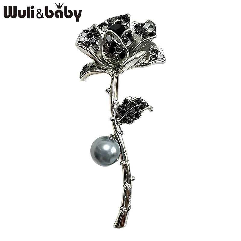 PENDRA Rosalia Rose Flower Brooch