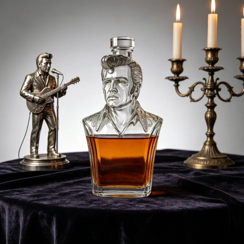 Novelty Human Bust Whiskey Decanter Glass Liquor Bottle for Scotch Whiskey Bar Home Decoration Ornament