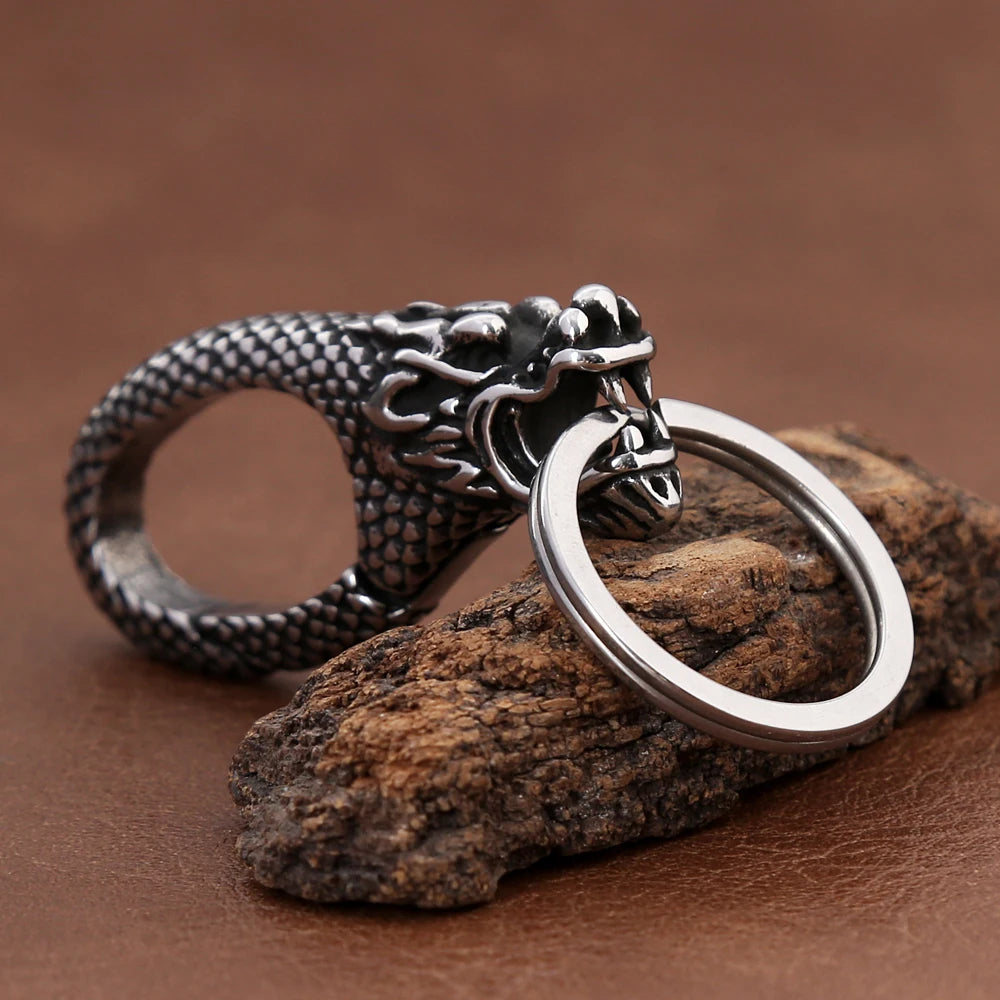 PENDRA Dragonkey 316L Stainless Steel Dragon Keychain