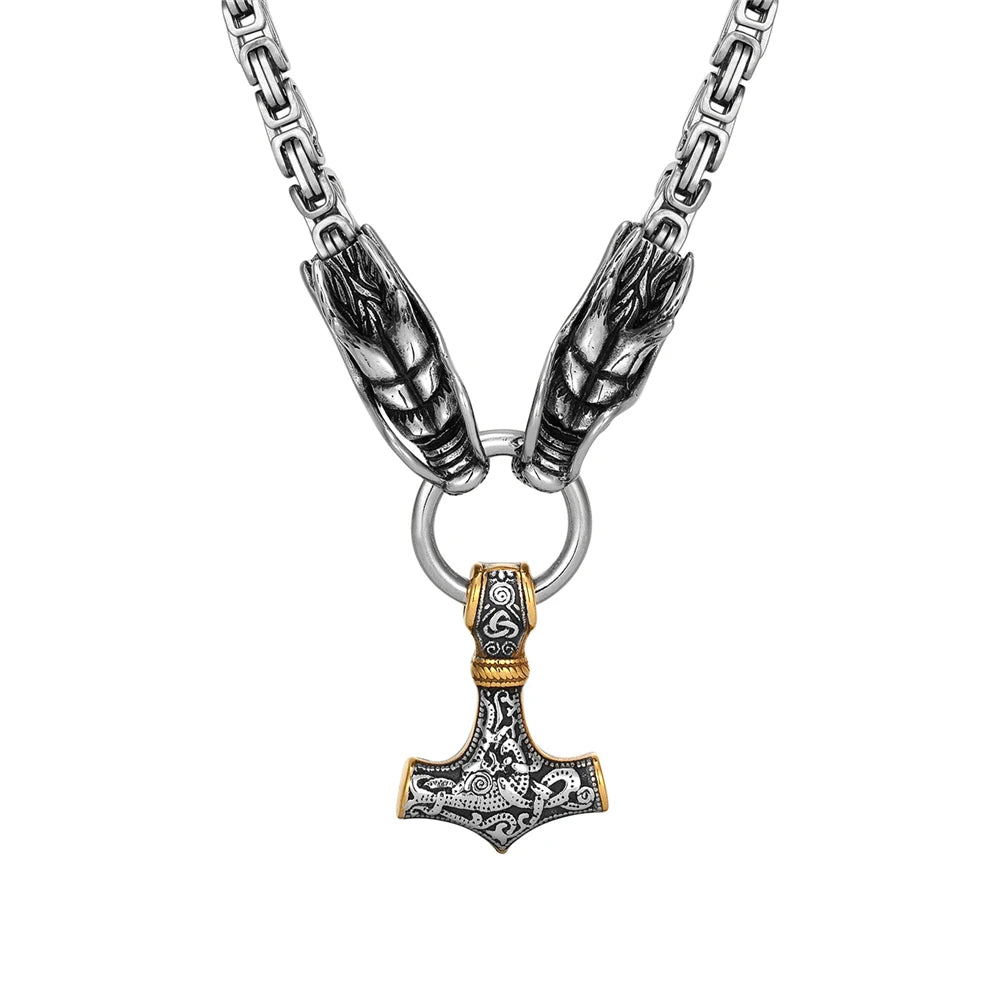 PENDRA Dragon Black Steel Necklace