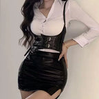 PENDRA Bellaarae Leather Punk Wide Corset Belt