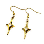 Y2K Star Cross Hook Earrings For Women Men Stainless Steel Silver Color Rhinestone Egirl Minimalist Gothic Rapper Jewelry Gifts