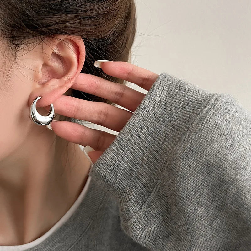 PENDRA Starfish 925 Sterling Silver Hoop Earrings
