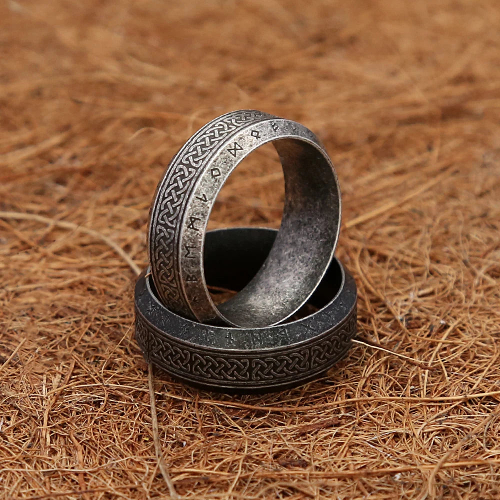 PENDRA Runeband Simple Viking Rune Ring