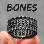 PENDRA Bone Rock Minimalism Steel Ring