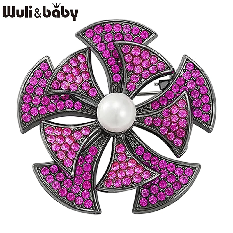PENDRA Florina Vintage Round Flower Brooch