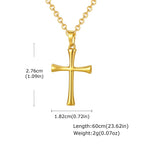 PENDRA Cross Gold Pendant Necklace