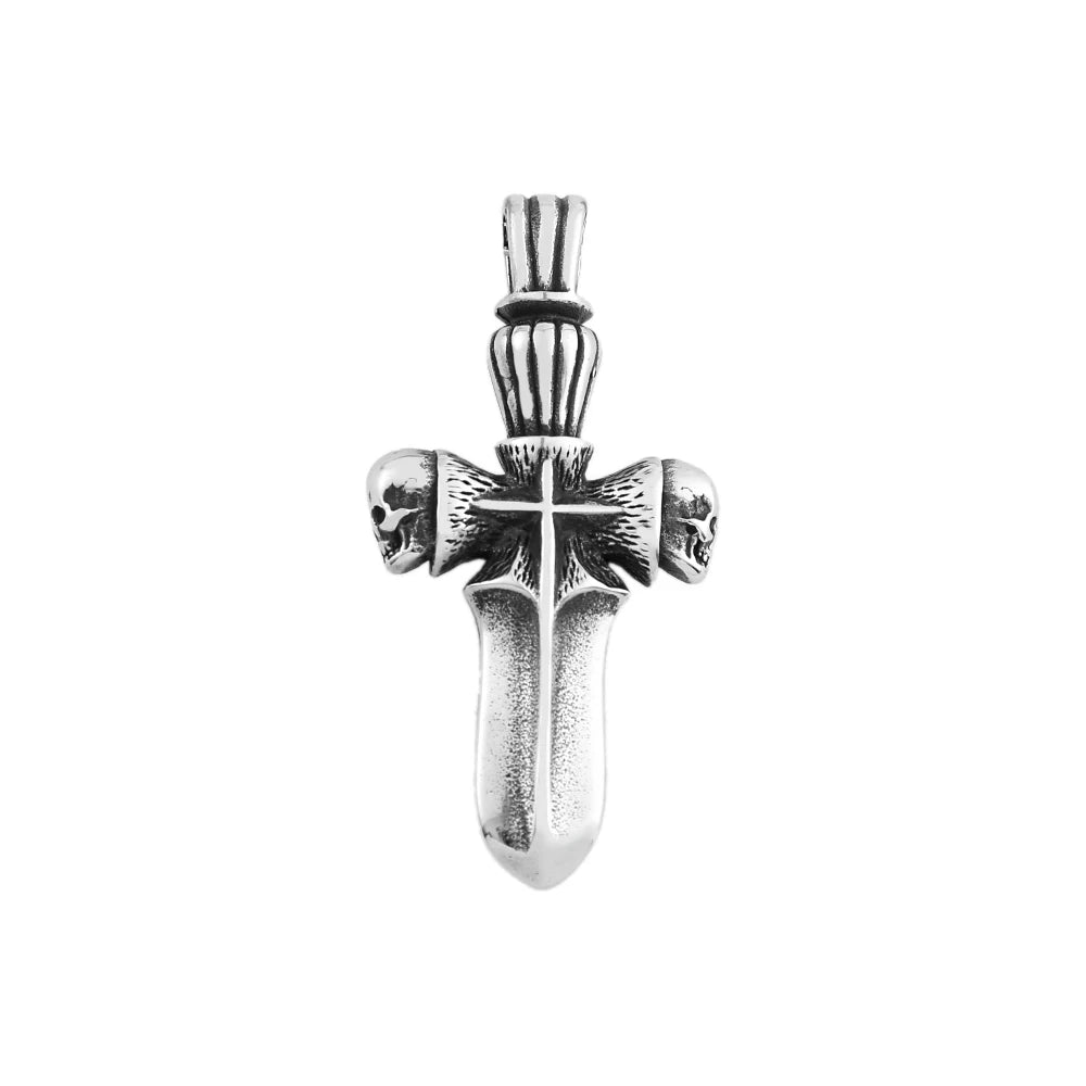 PENDRA Skullblade Punk Skull Sword Pendant Necklace