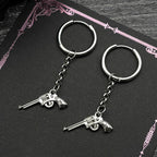 Fashion Revolver Hiphop Earrings For Women Men Stainless Steel Silver Color Punk Gothic Y2K Male Earhoop Party Jewelry Gifts