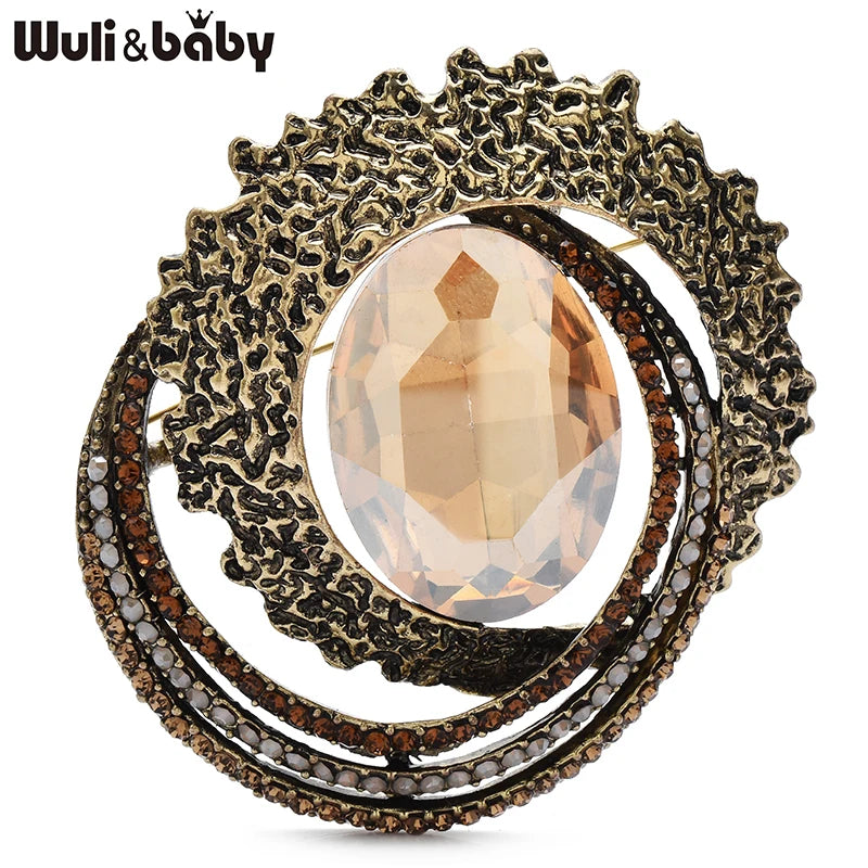 PENDRA Celestine4 Crystal Brooch