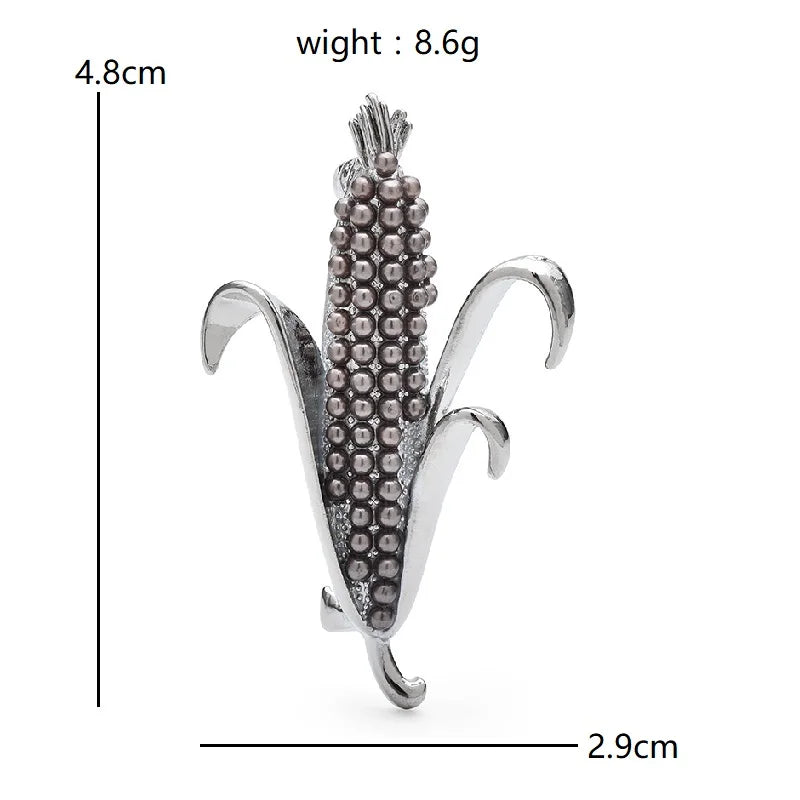 PENDRA Cornelia 3-Color Pearl Corn Brooch