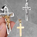 PENDRA Jesus Cross Religion Steel Necklace