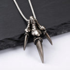 Rock Punk Dragon Claw Necklace for Men Boys,Vintage Claw Long Pendant Necklace,Trendy Jewelry Gift