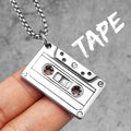 Rock Cassette Tape Stainless Steel Men Women Necklaces Pendants Chain Punk HipHop Fashion Jewelry Creativity Gift Wholesale