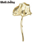 PENDRA Ginkgo Stainless Steel 2-Color Leaf Brooch