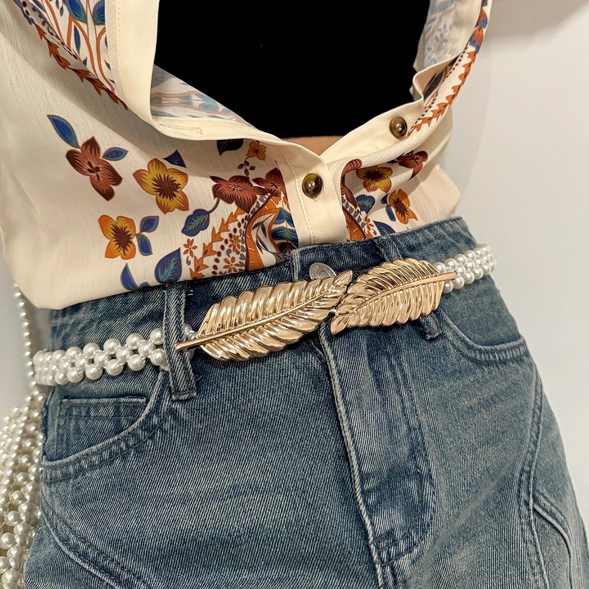 PENDRA Aureelle Pearl Western Designer Corset Belt