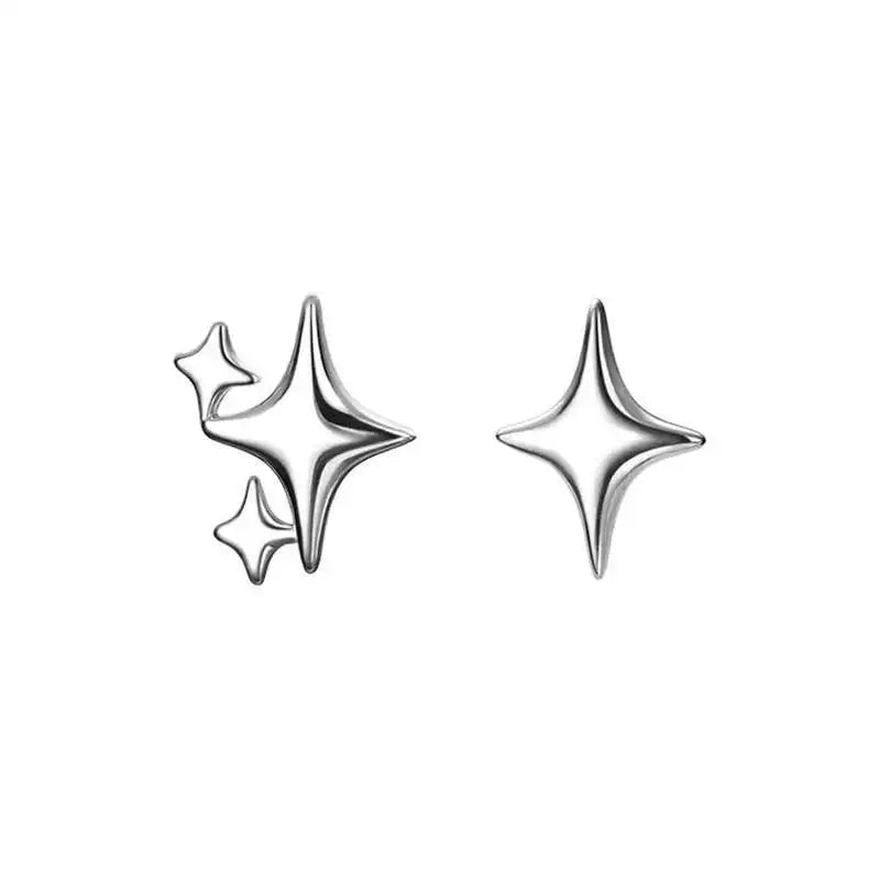 PENDRA Silver Gold Stamp Earrings