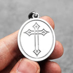 PENDRA Sacred Heart Jesus Steel Necklace