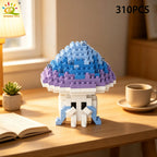 PENDRA Cartoon Mushroom Micro Building Set